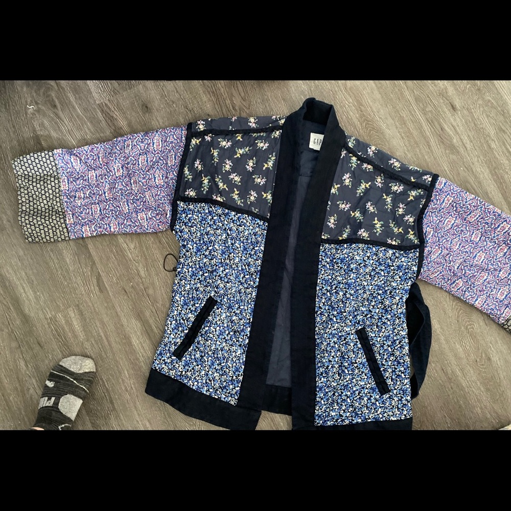 Quilted wrap coat